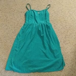 Old Navy green polka dot dress